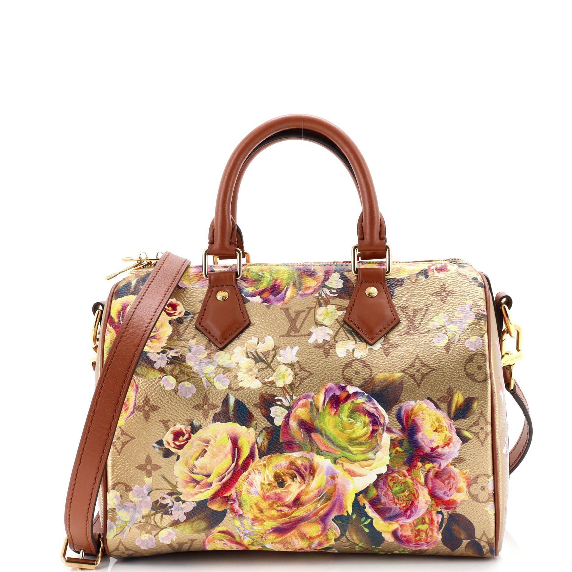 Louis Vuitton Speedy Bandouliere Bag Limited Edition Garden Monogram Canvas 25