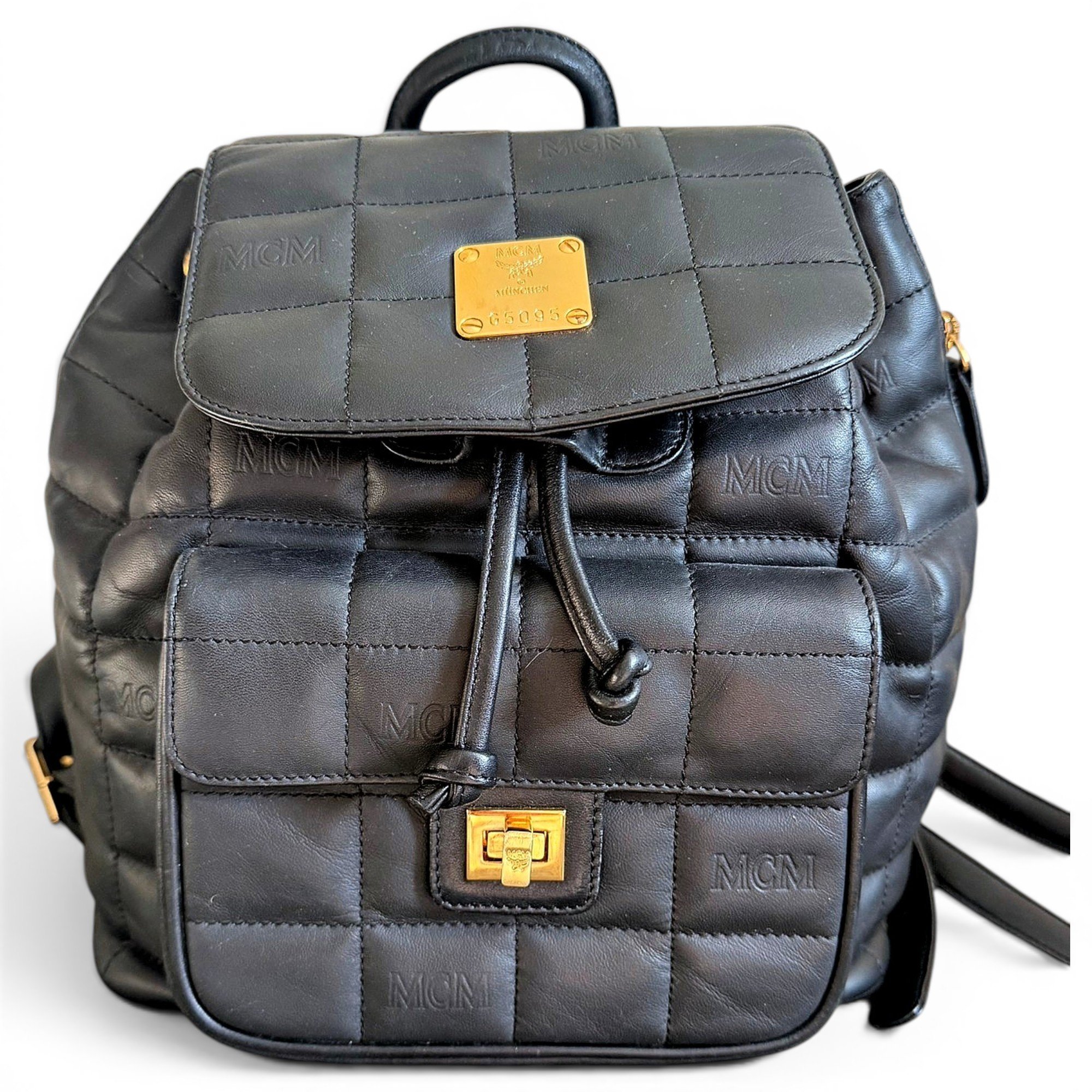 Leather backpack
