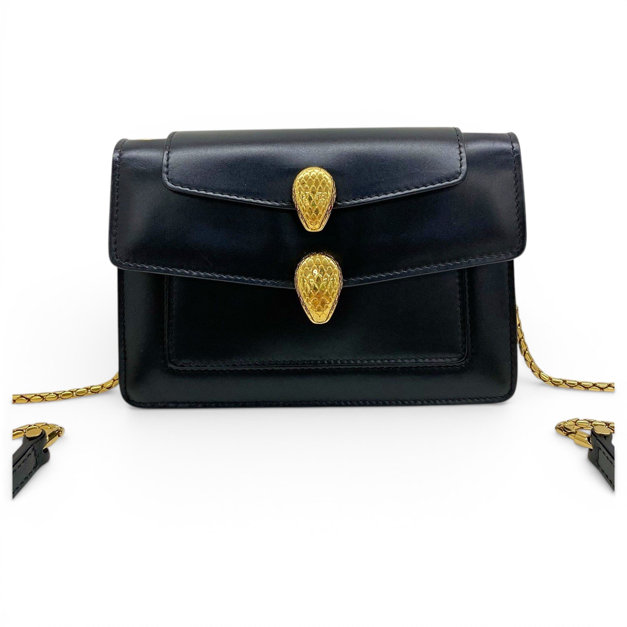 Serpenti leather handbag