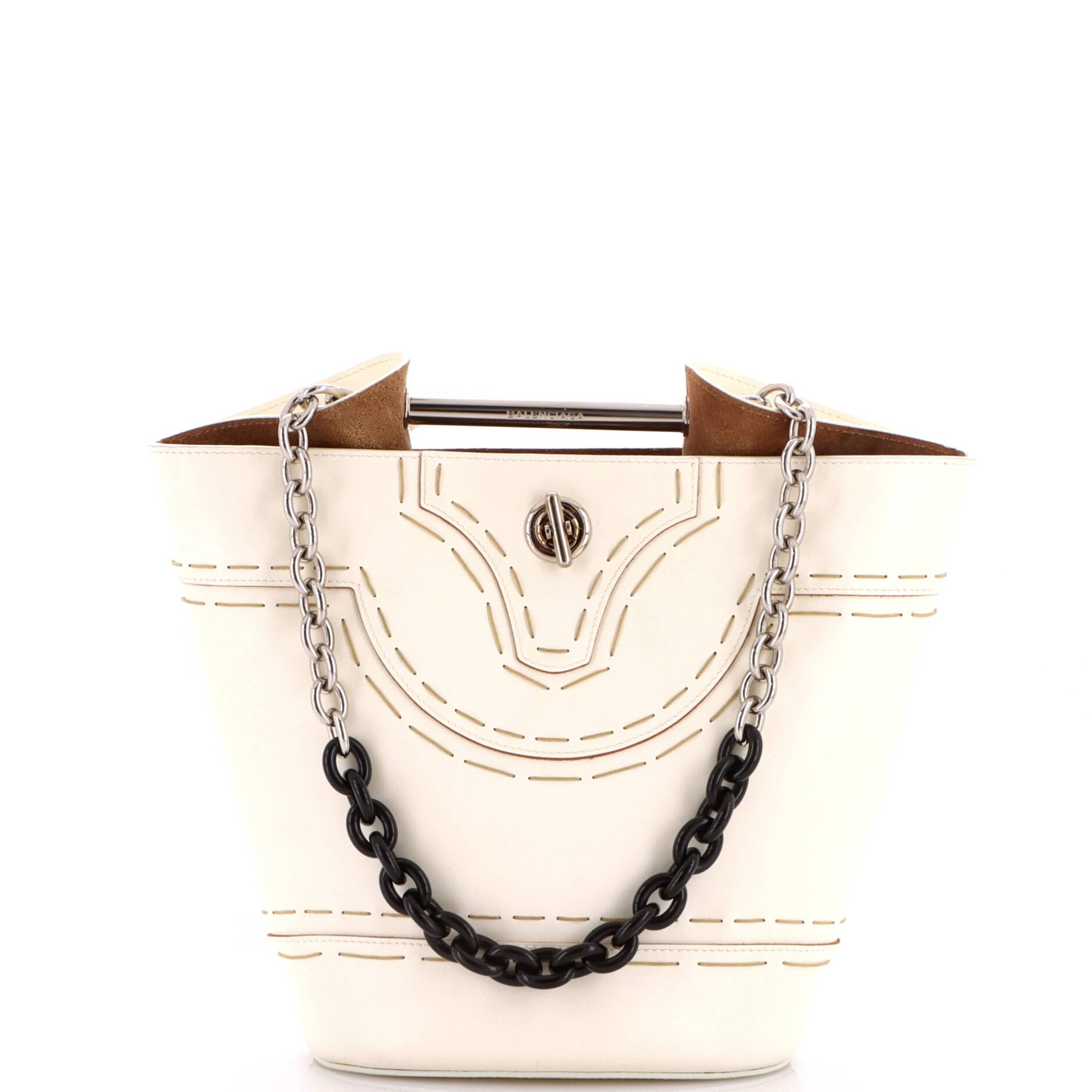 Balenciaga Pickstitch Bucket Bag Leather Mini