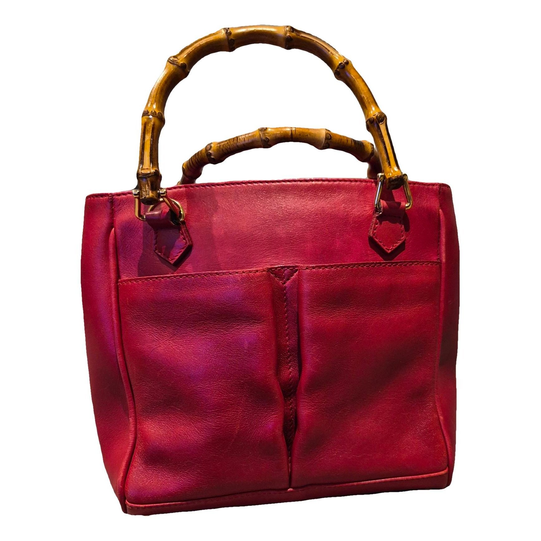 Bamboo leather handbag