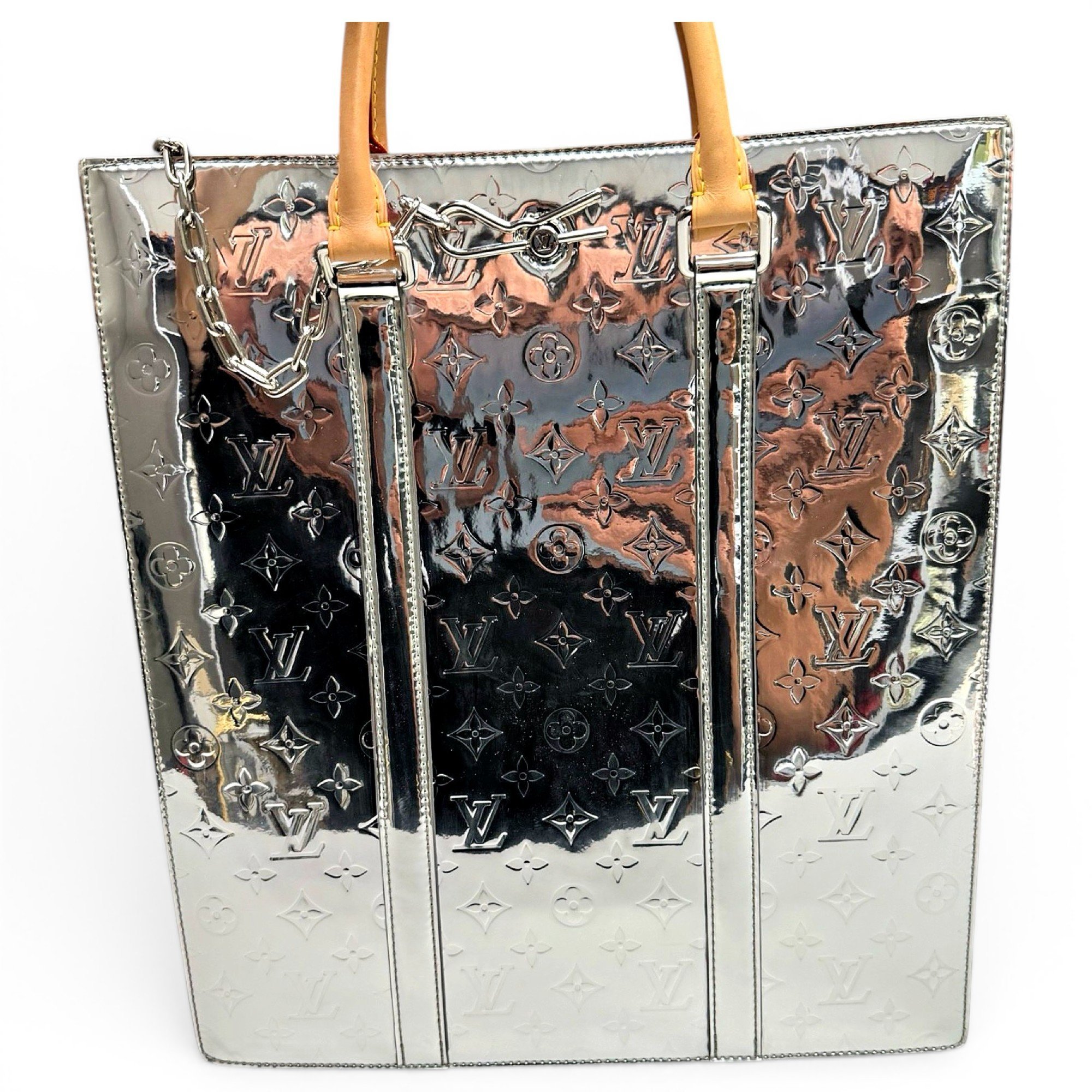 Cabaret patent leather tote