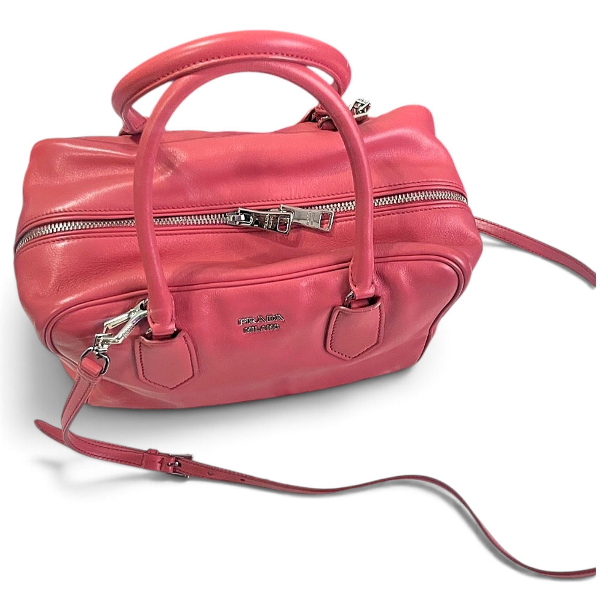 Prada Bonnie leather bowling bag