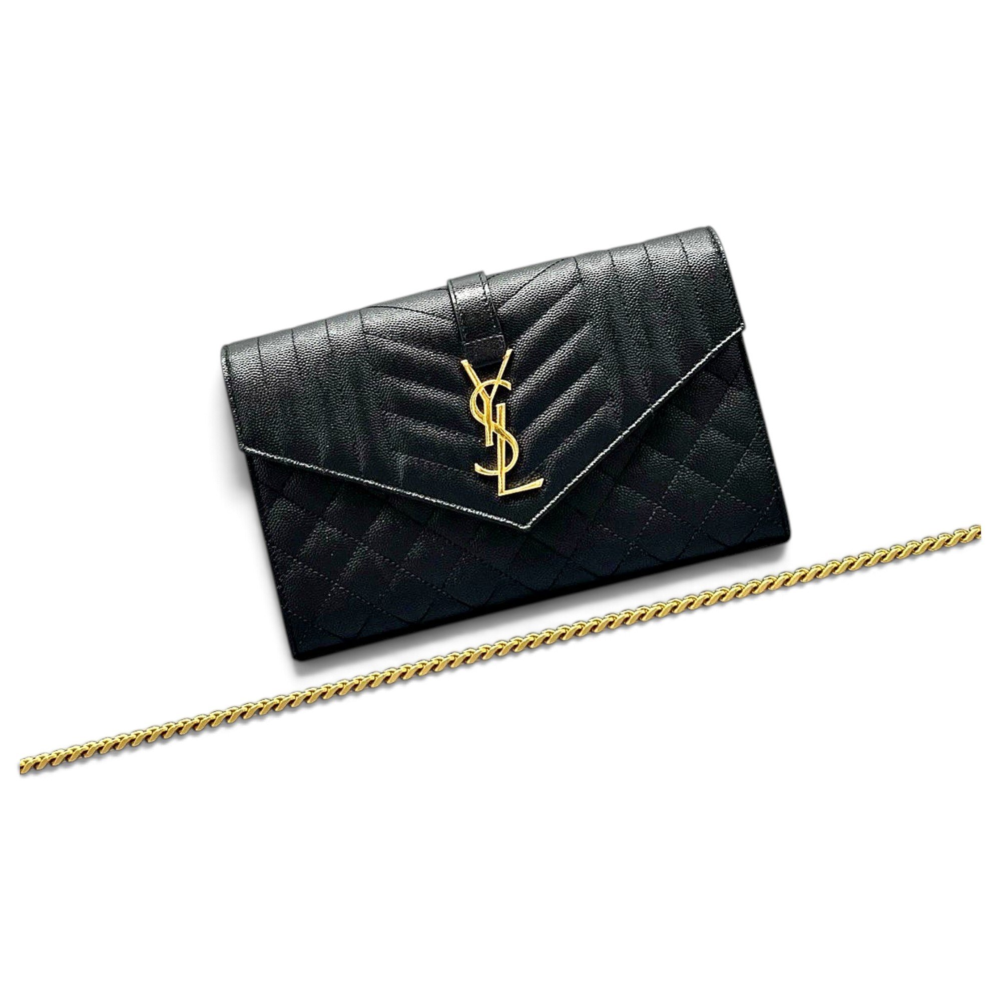 Saint Laurent Envelope leather handbag