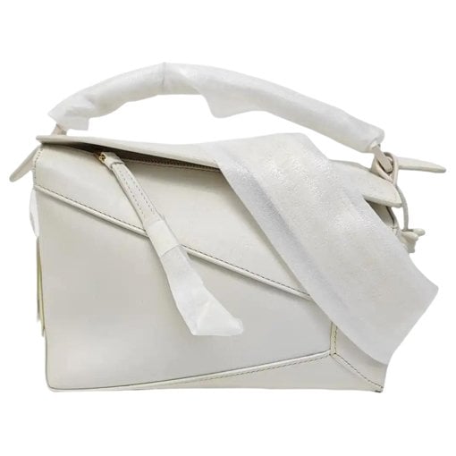 Puzzle leather handbag