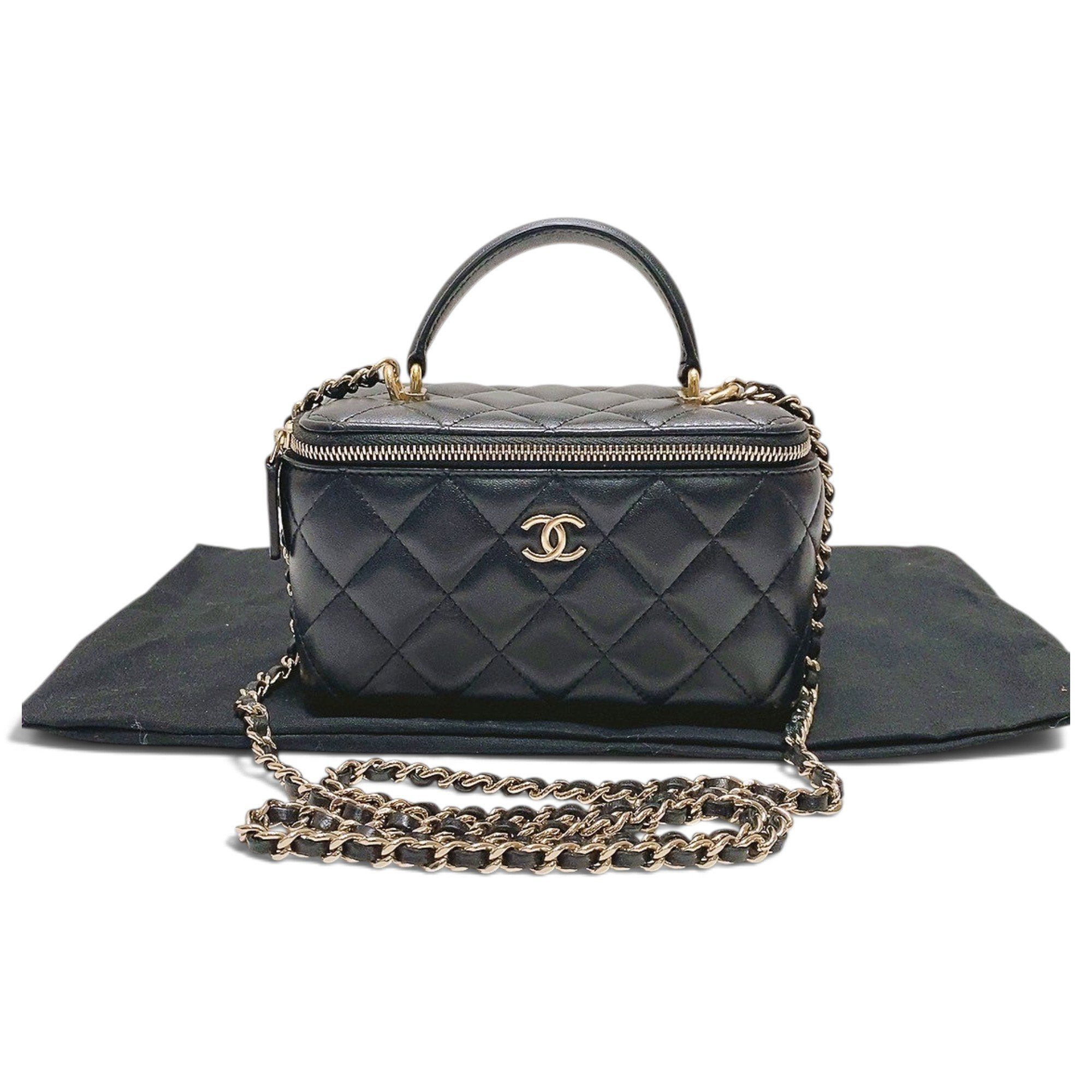 Trendy CC Vanity leather handbag