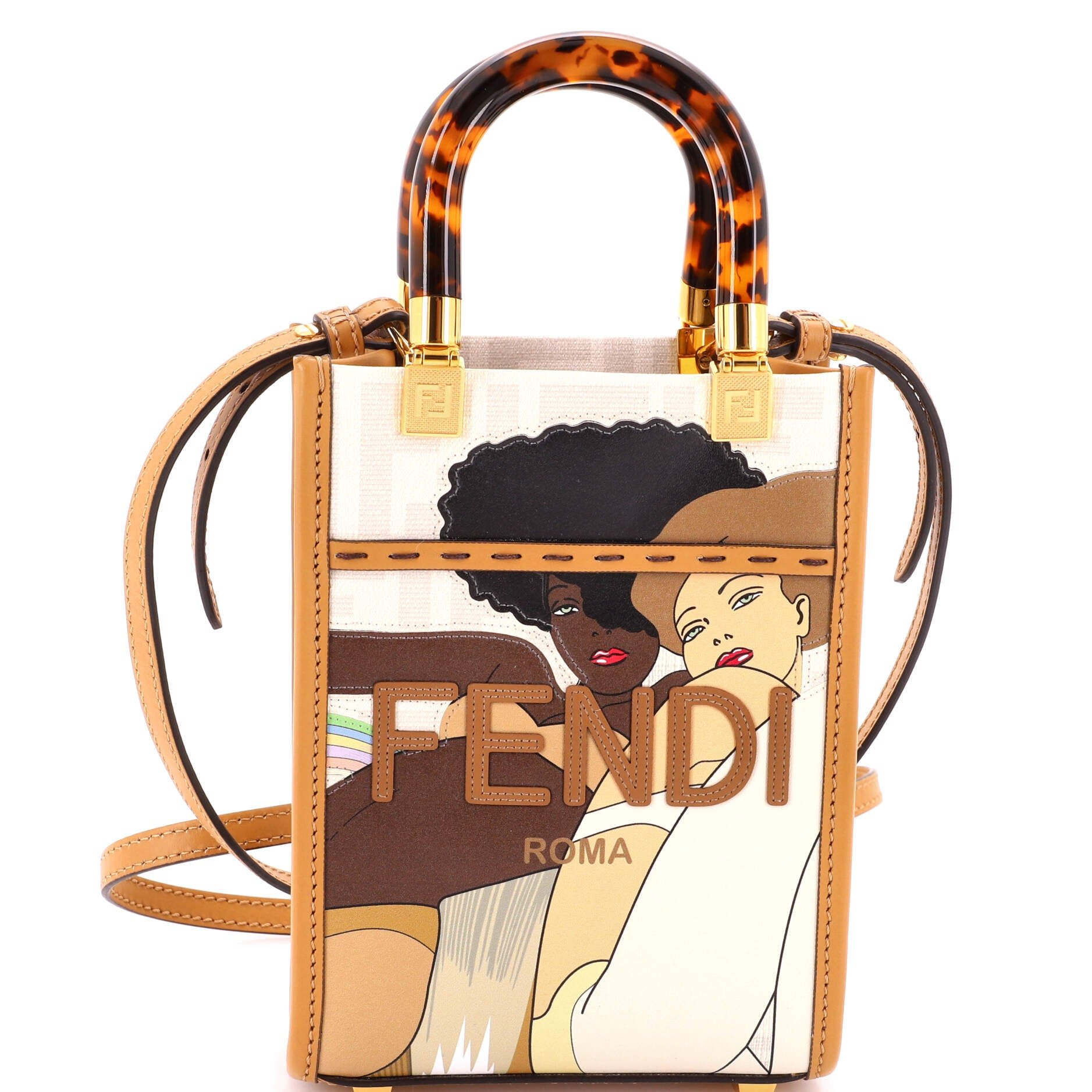 Sunshine Shopper Tote Printed Zucca Coated Canvas Mini