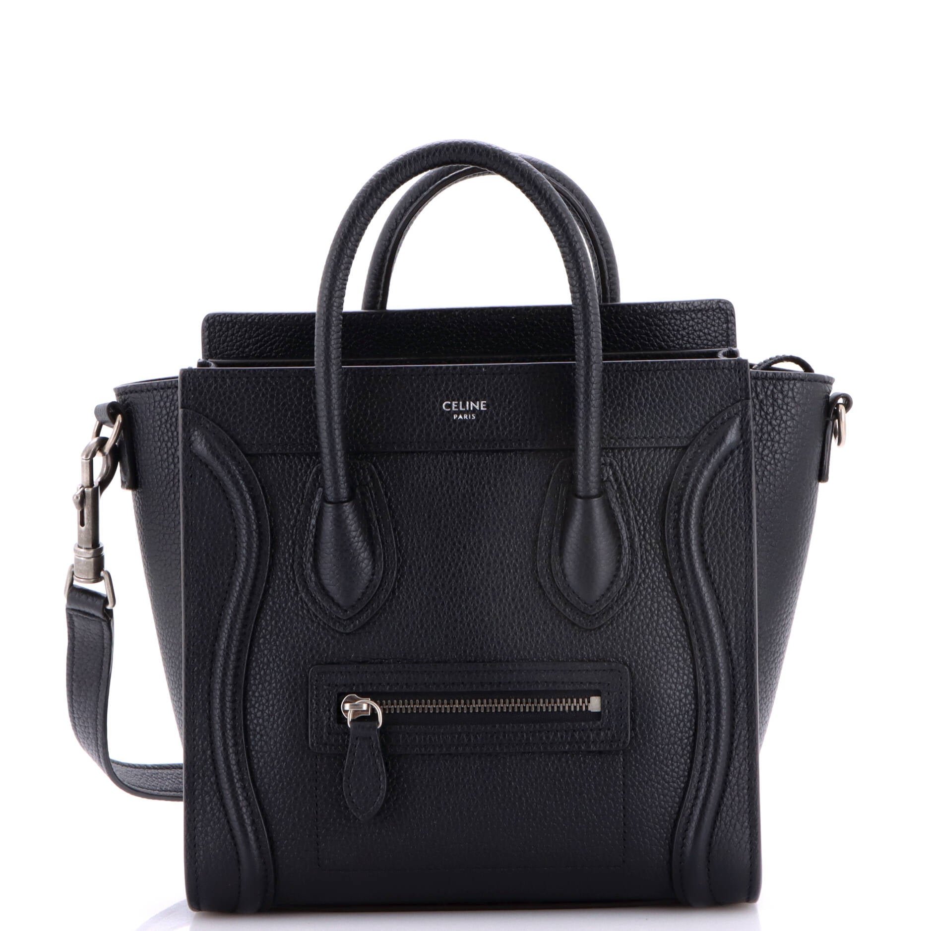 Luggage Bag Grainy Leather Nano