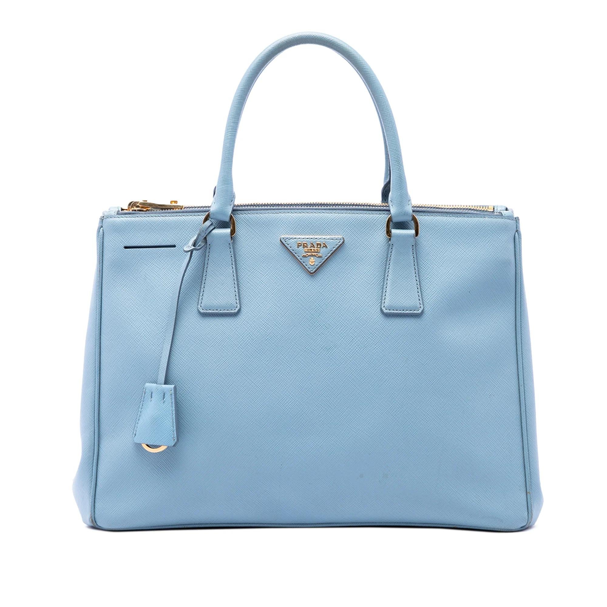 Double leather handbag