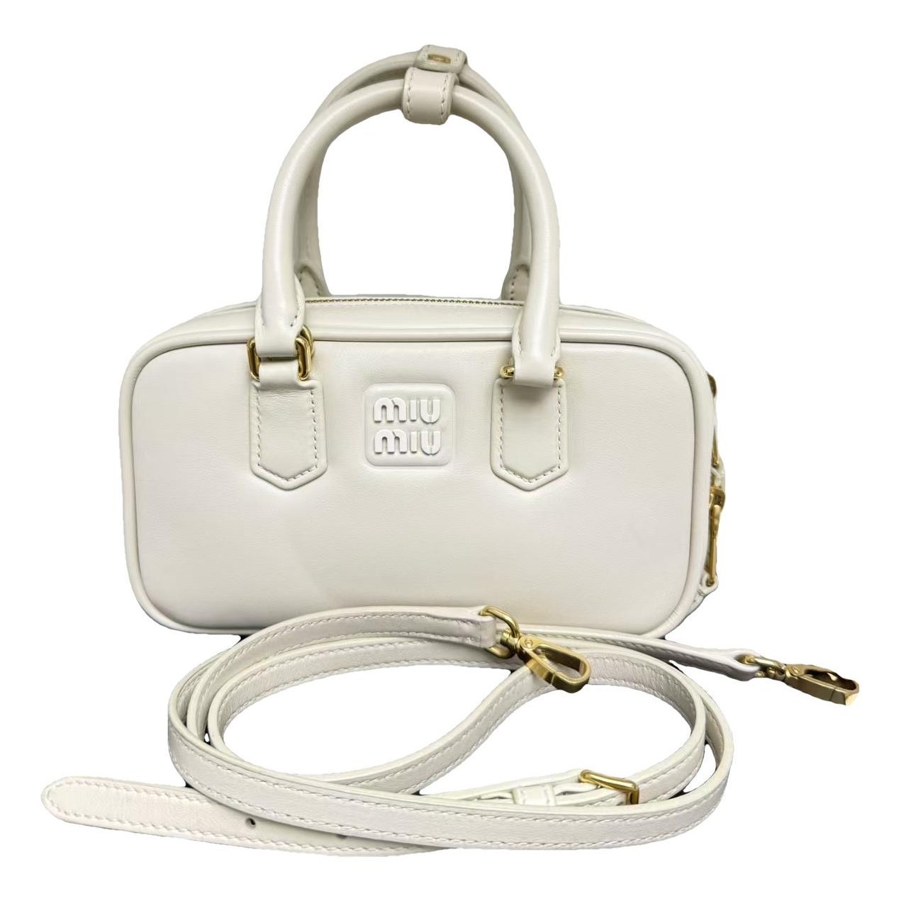Arcadie leather bowling bag