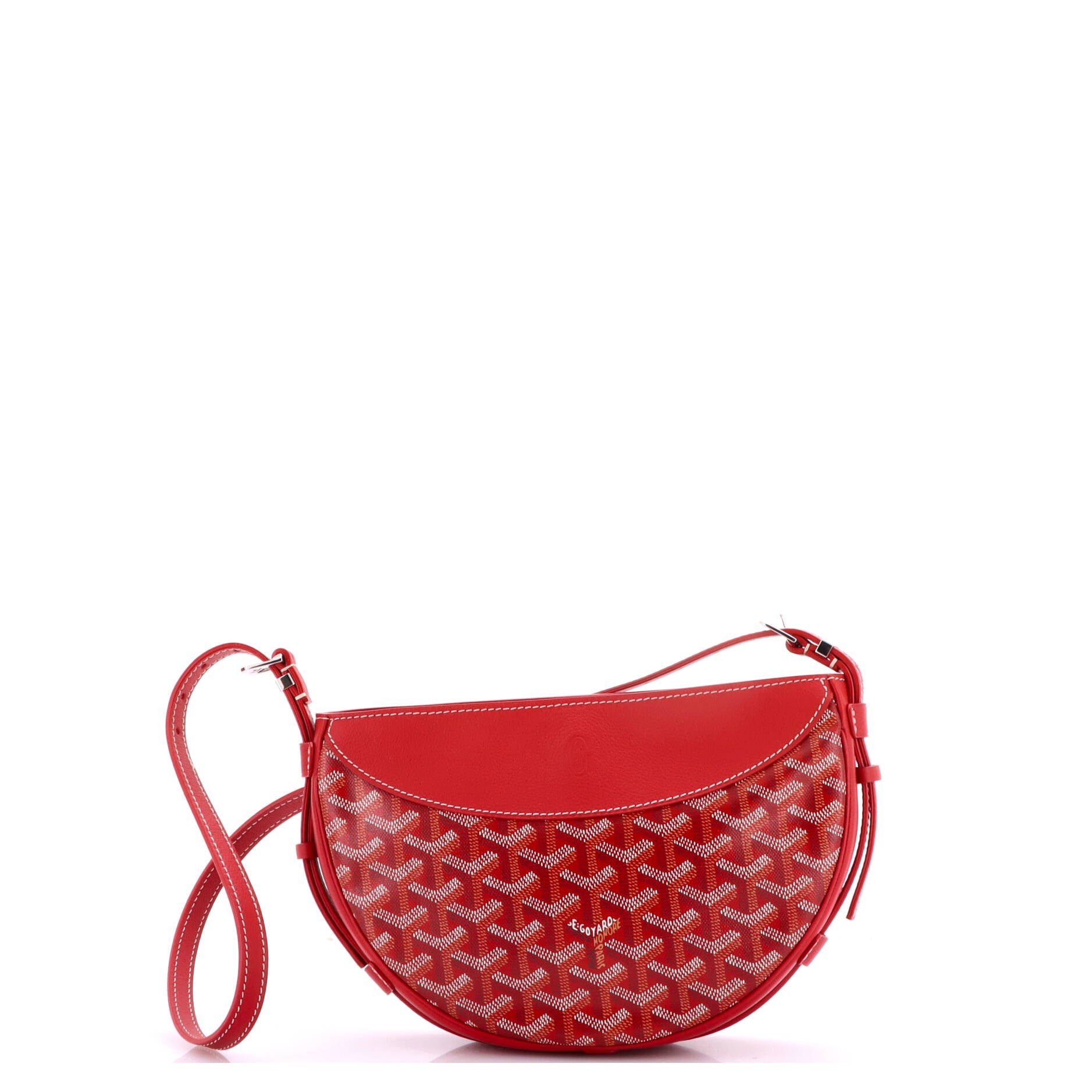Hirondelle Shoulder Bag Coated Canvas and Leather