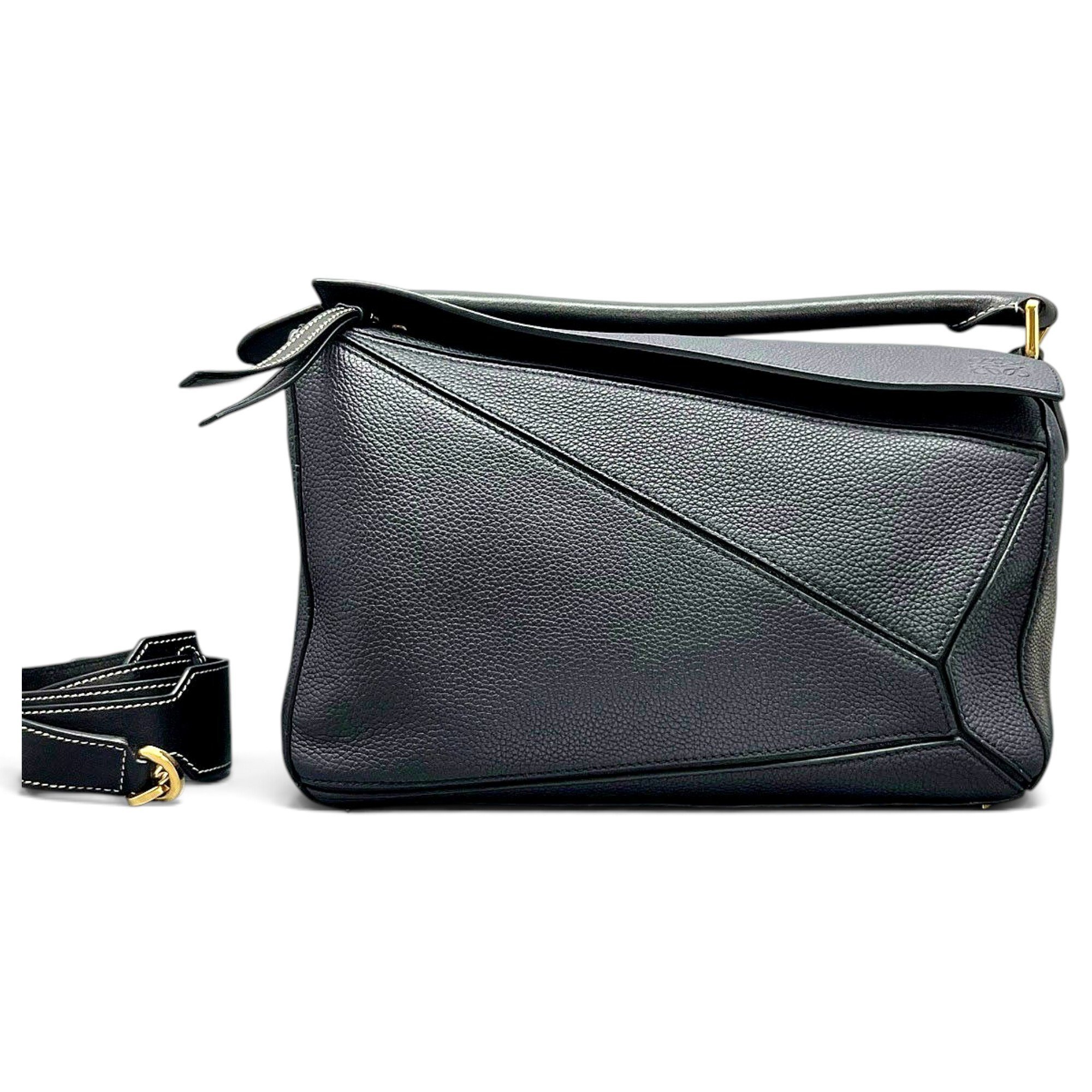 Puzzle leather handbag