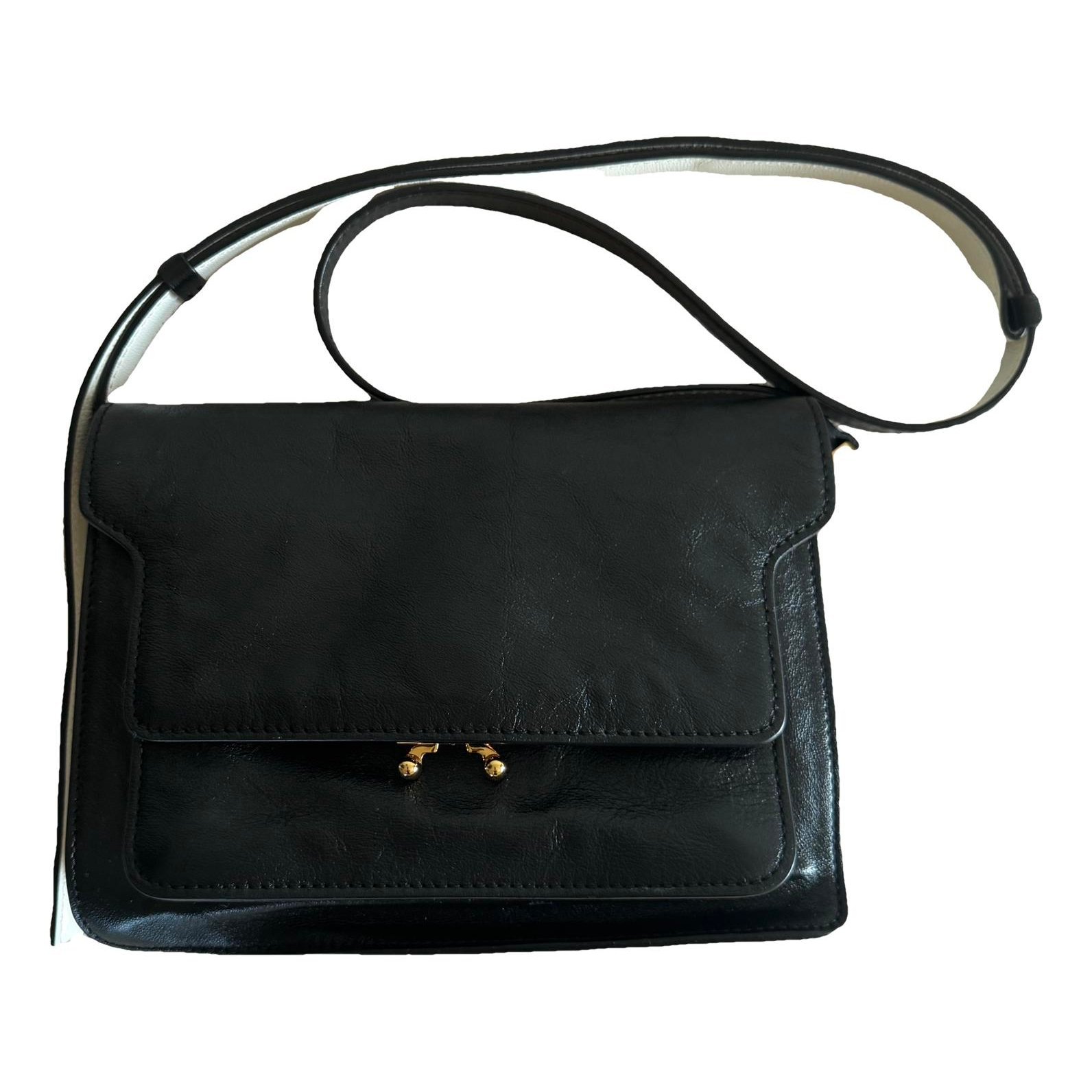 Trunk leather handbag