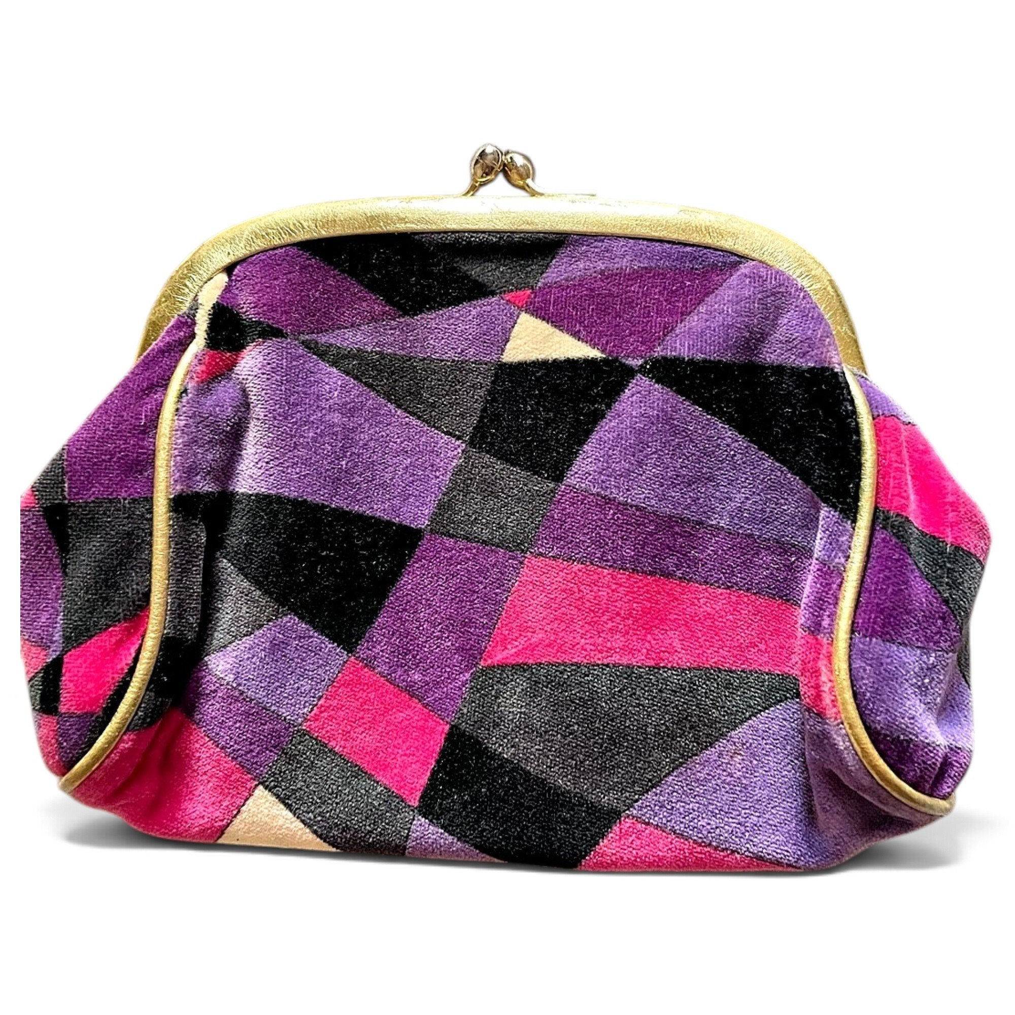 Velvet clutch bag