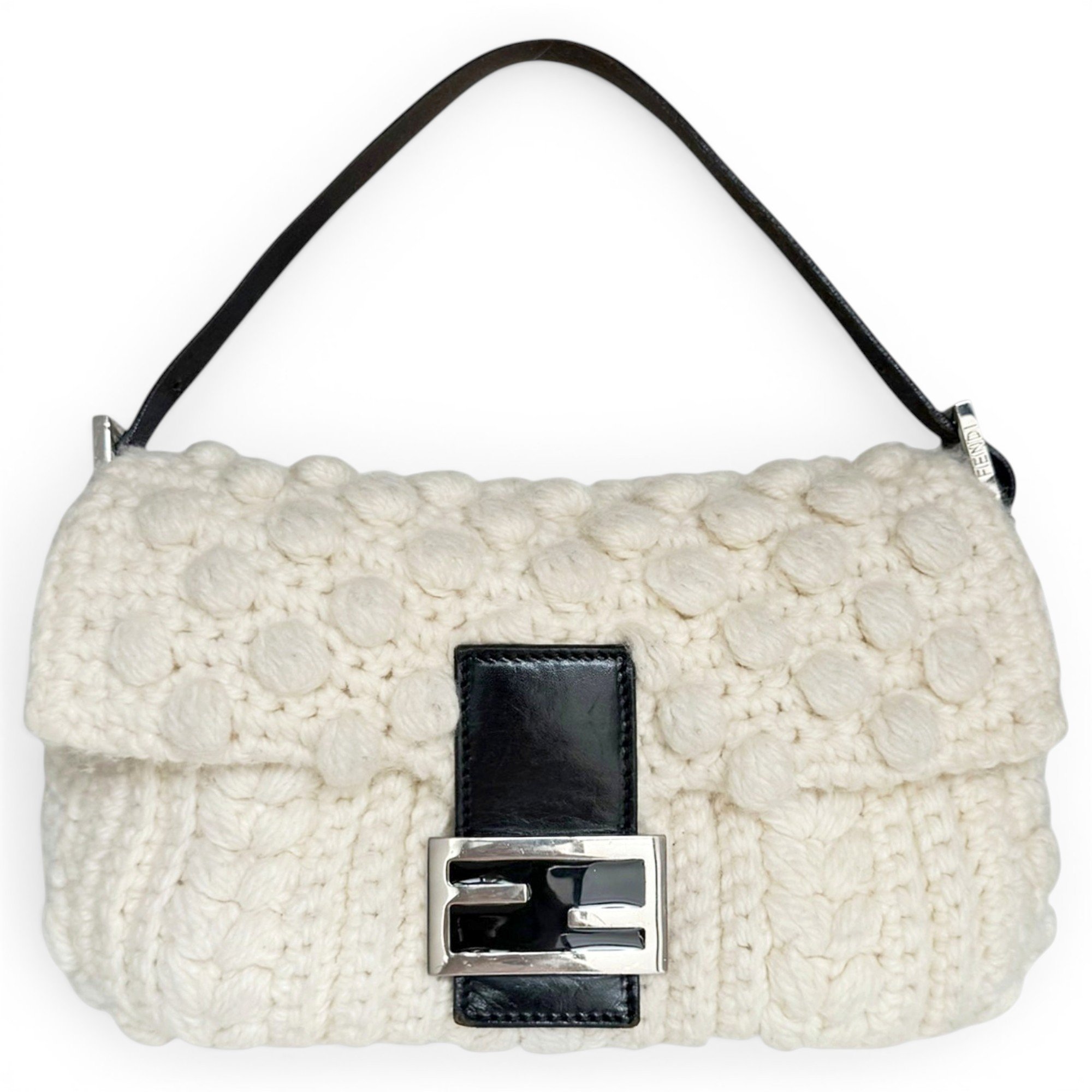 Baguette wool handbag