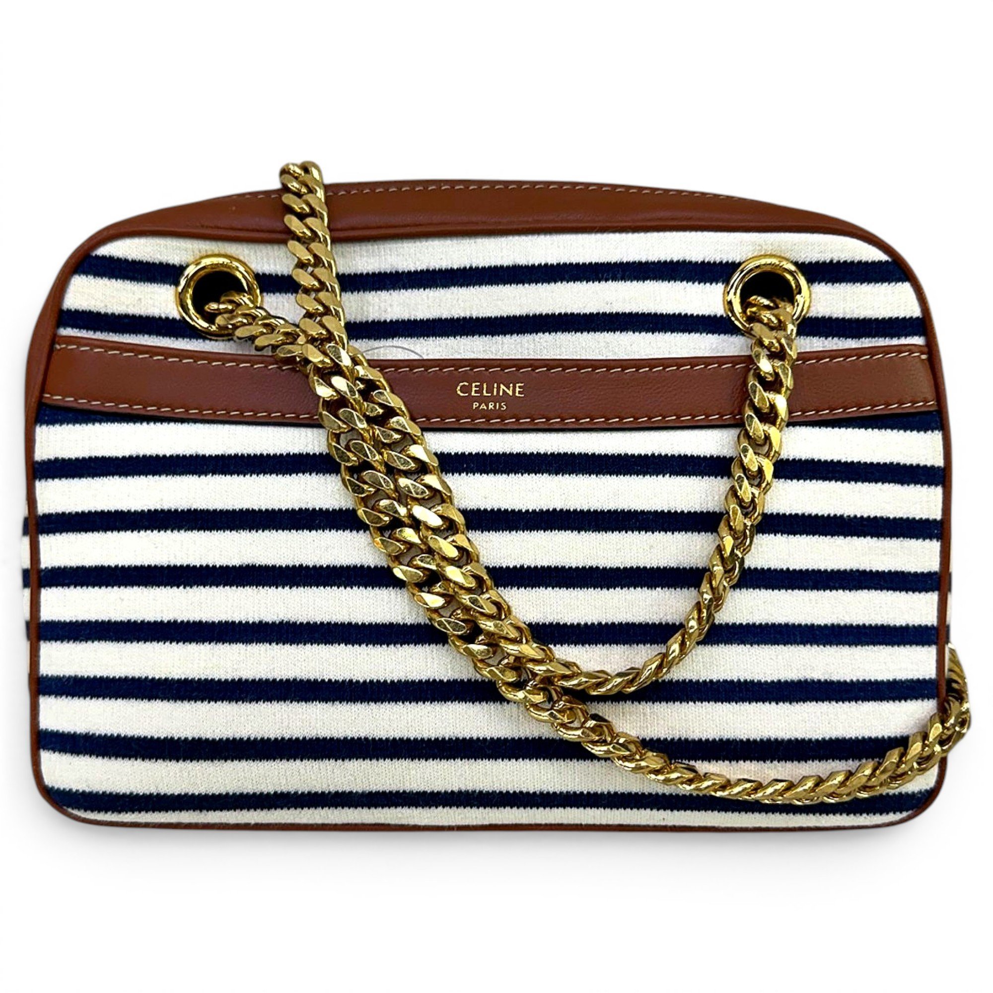 Triomphe chain cloth handbag