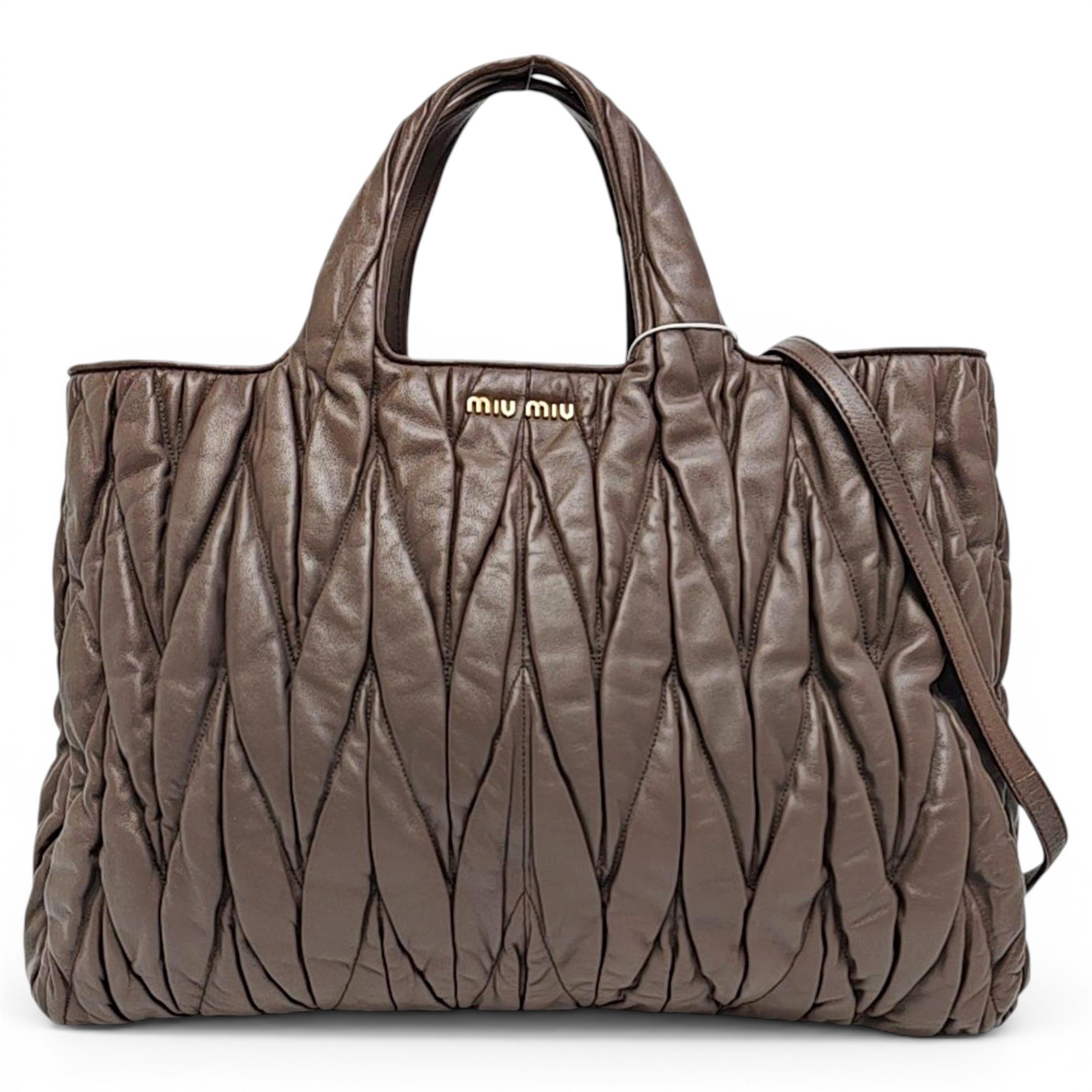 Matelassé leather crossbody bag