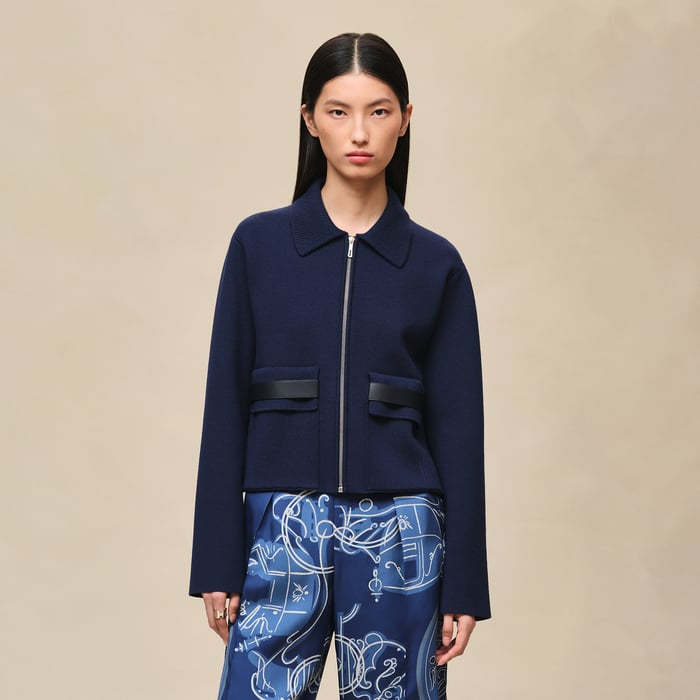 Bleu Outremer Jacket With Pockets