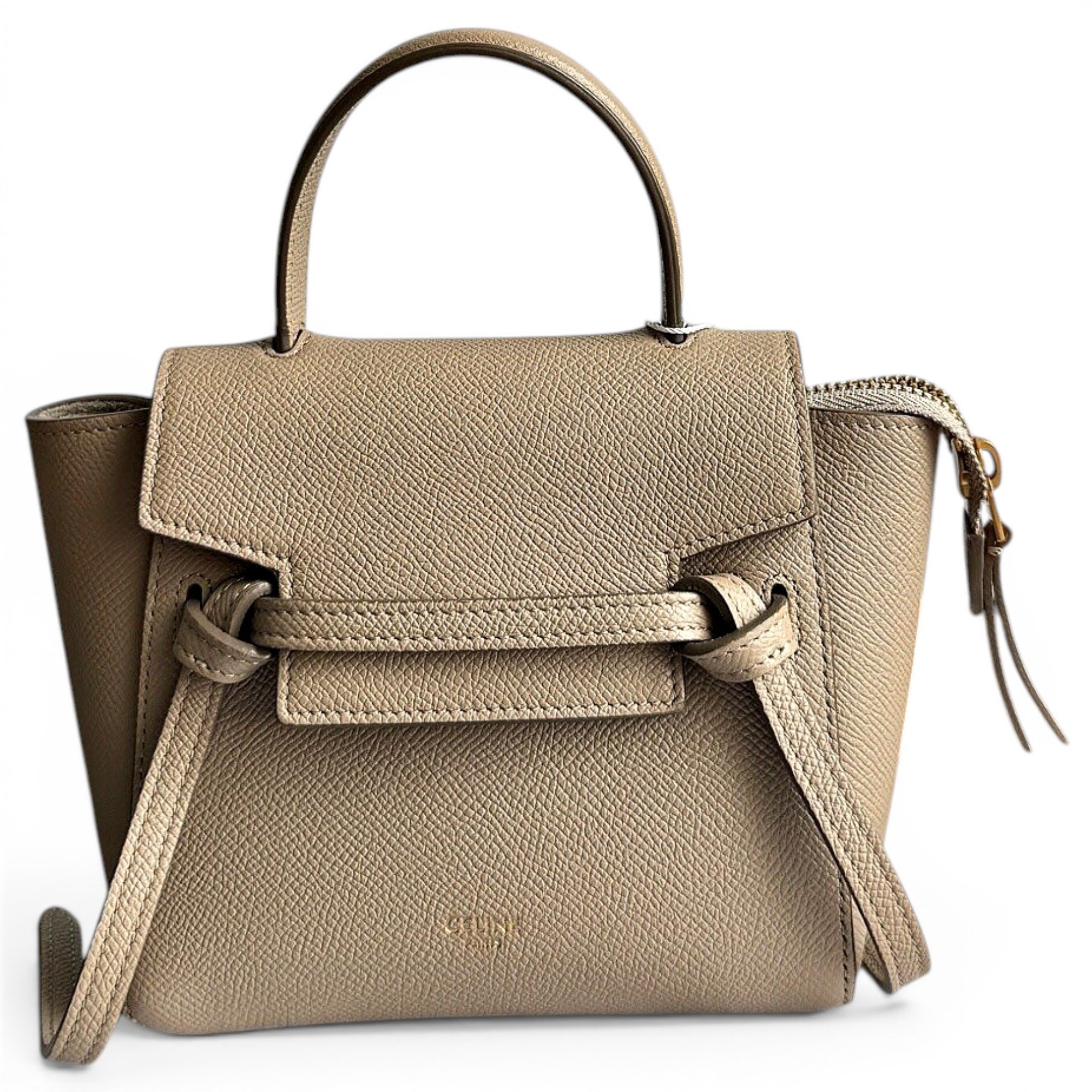 Belt leather handbag