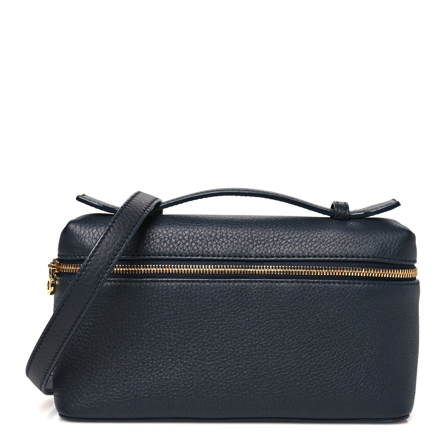Loro Piana Grained Calfskin L19 Extra Pocket Pouch Navy