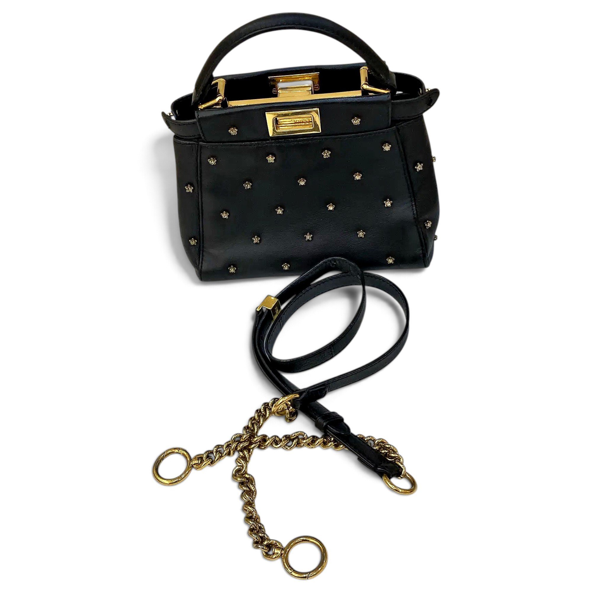 Peekaboo leather crossbody bag
