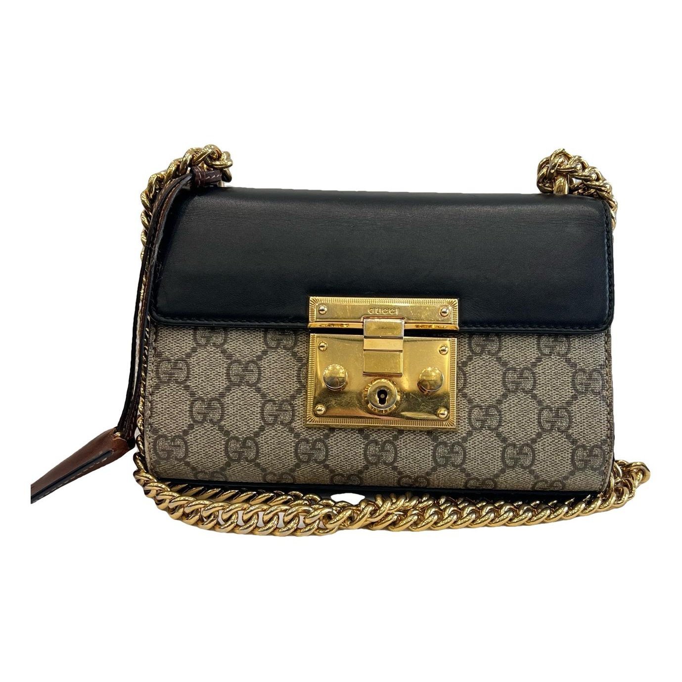Padlock leather handbag