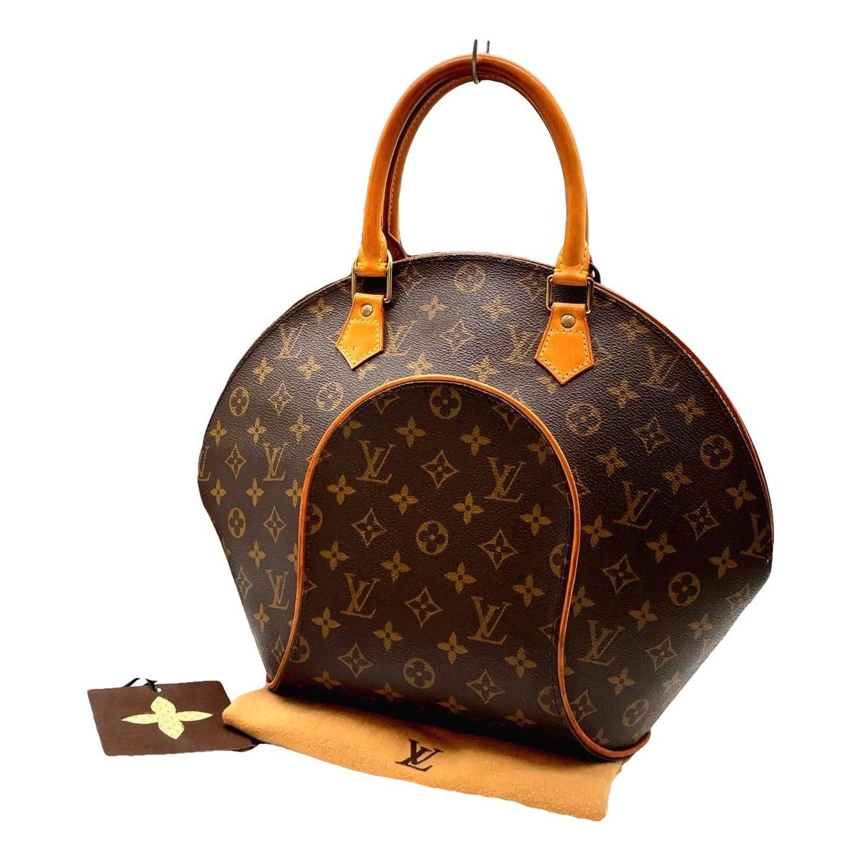 Ellipse leather handbag