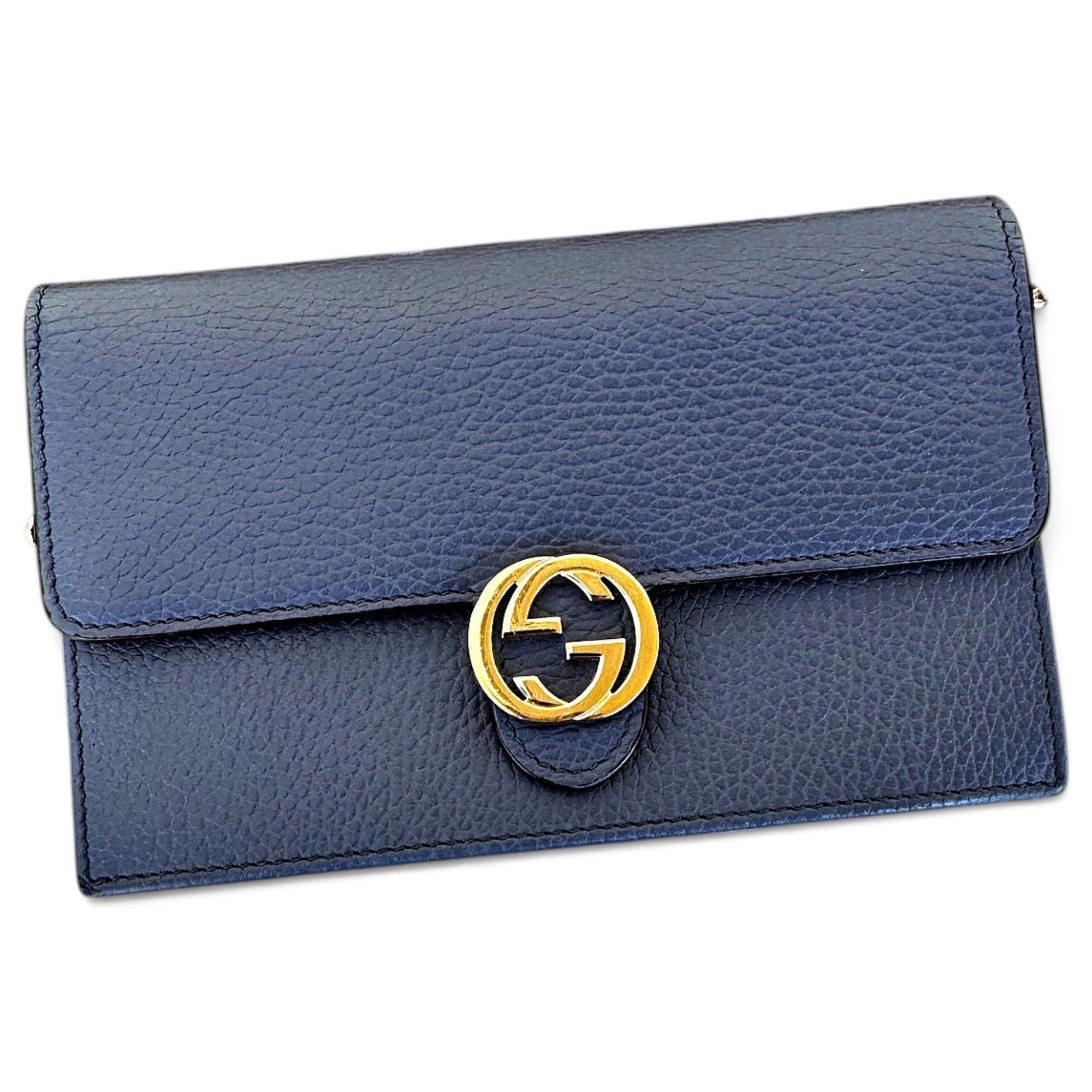 Interlocking leather handbag
