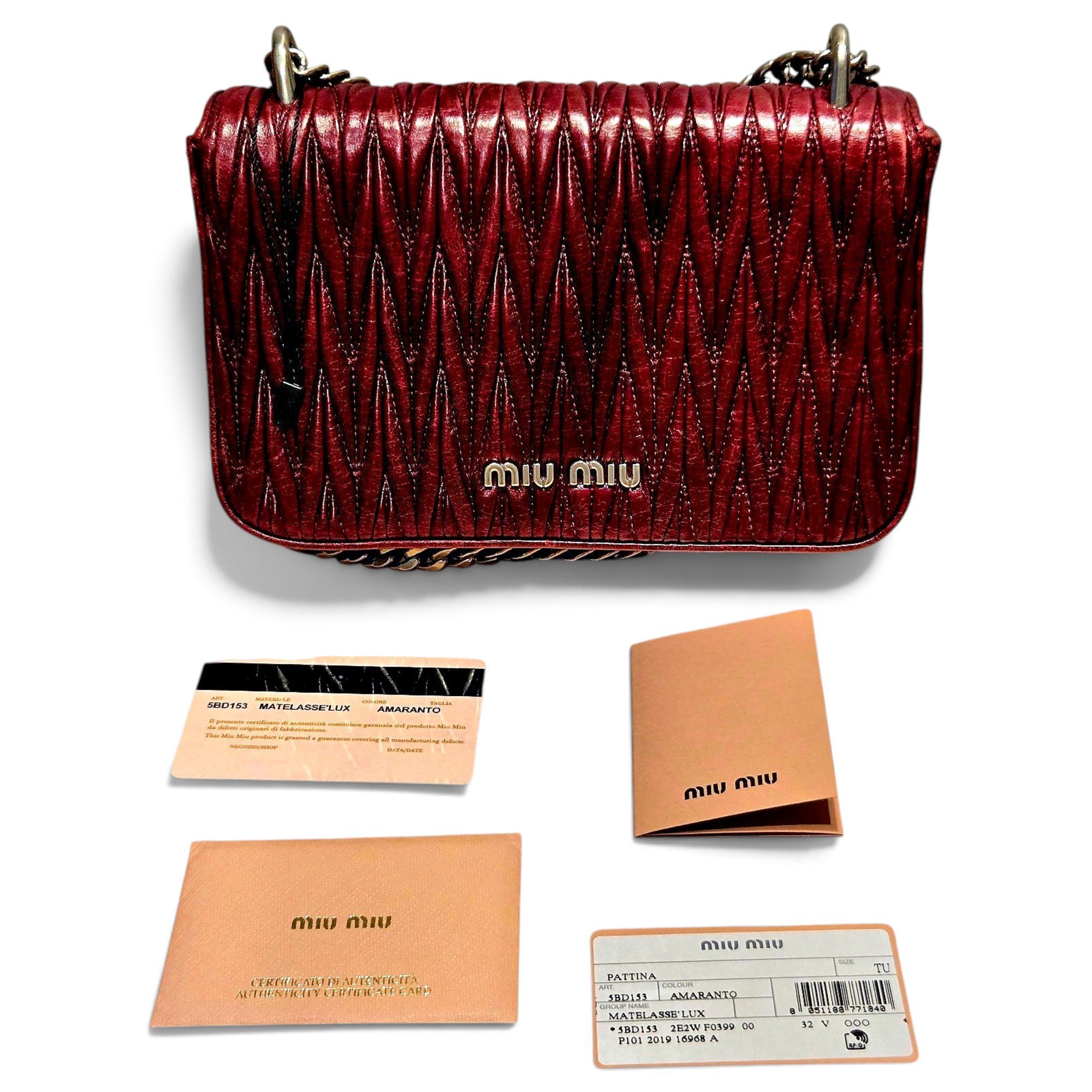 Miu Miu Matelassé leather handbag