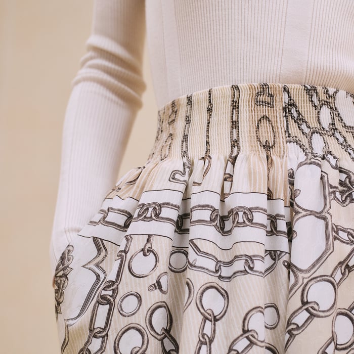 Beige Glaise "Effet Kaleidoscope" Shorts