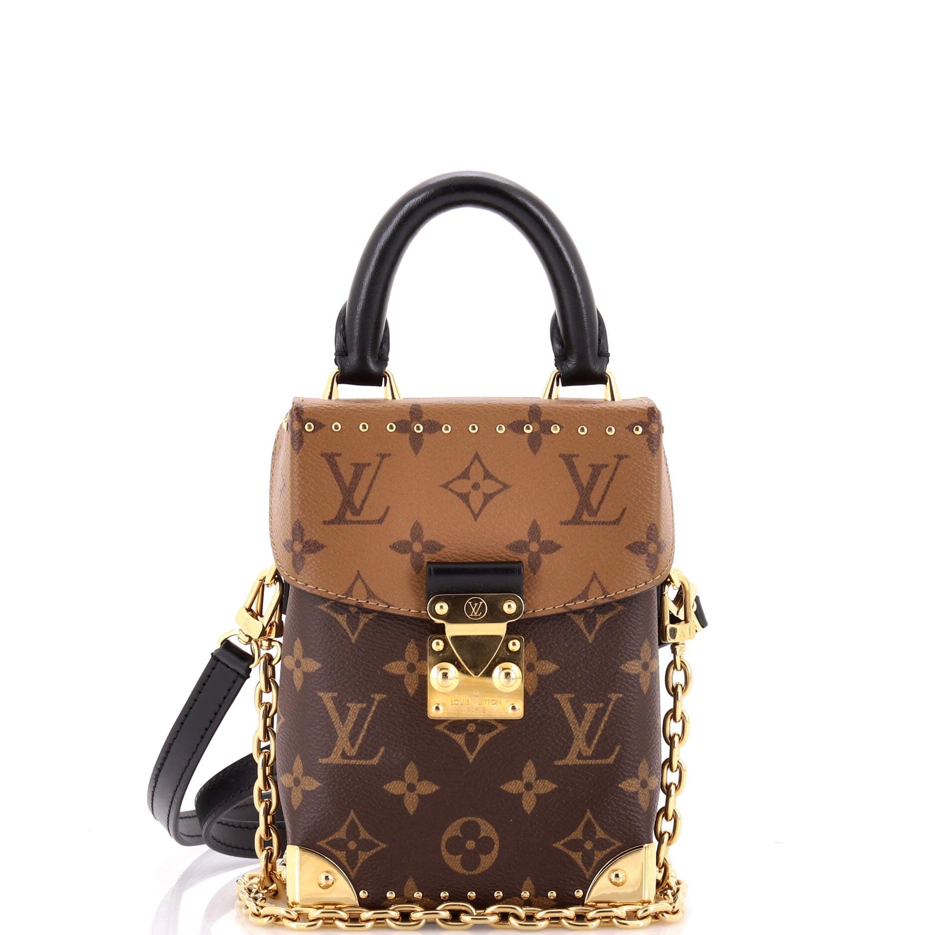 Camera Box NM Handbag Studded Reverse Monogram Canvas