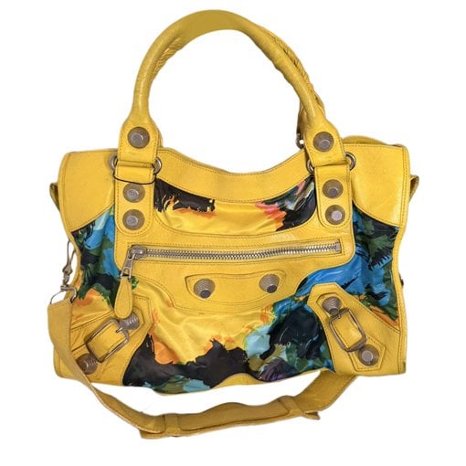 City leather handbag