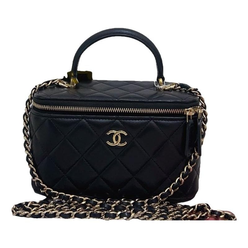 Vanity leather handbag