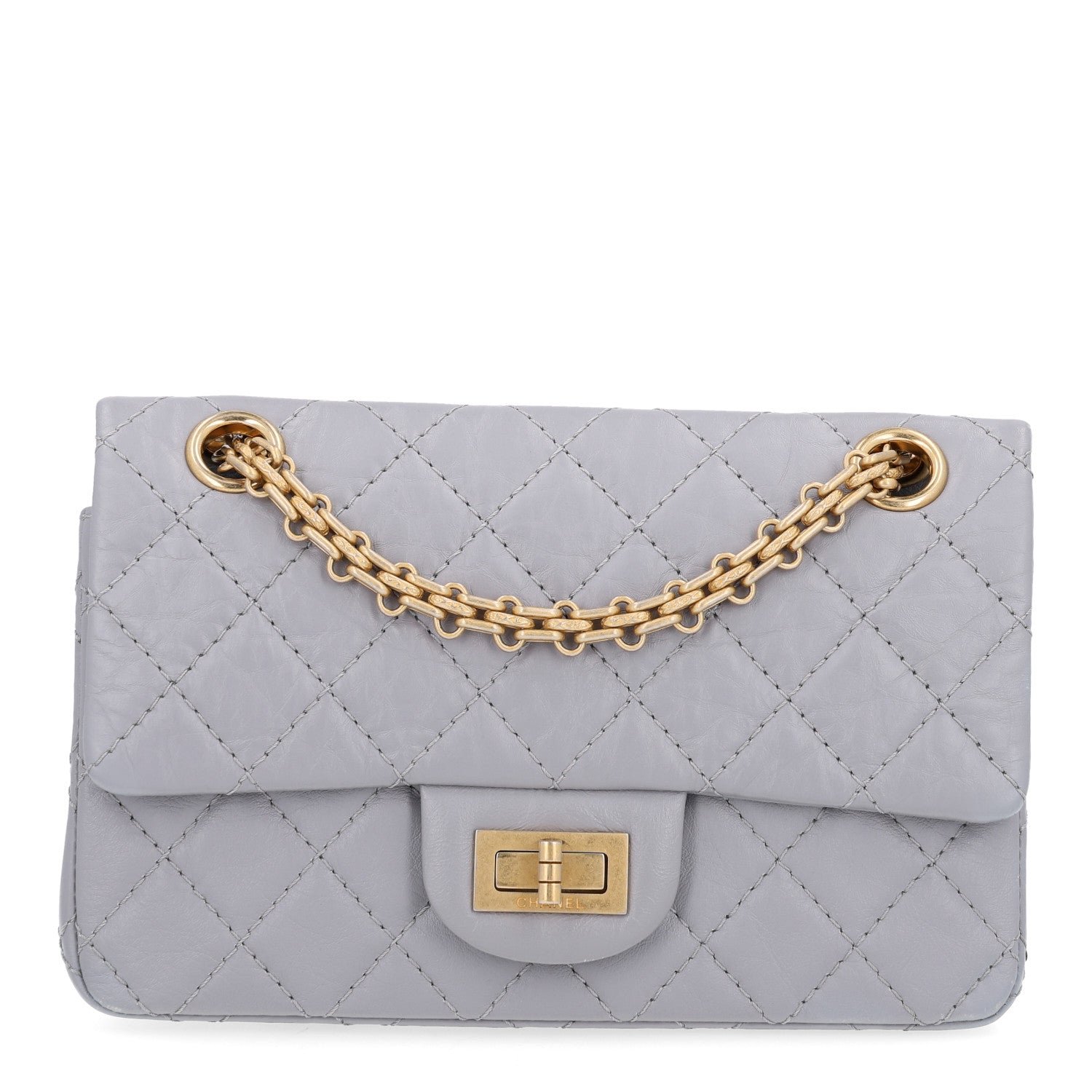 Chanel Aged Calfskin Quilted 2.55 Reissue Mini Flap Grey