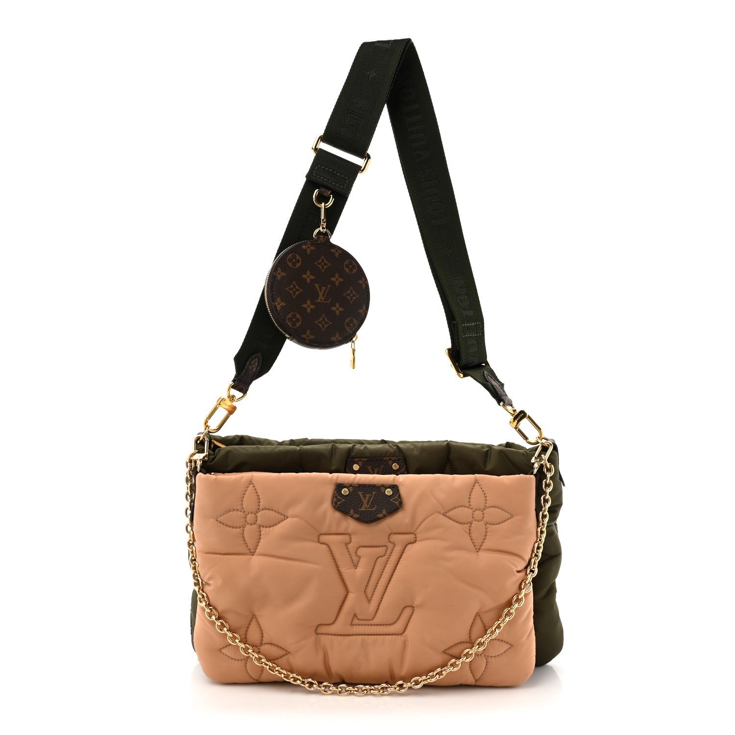 Louis Vuitton Econyl Monogram Pillow Maxi Multi Pochette Accessories Kaki Beige