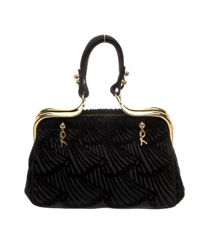 Roberta di Camerino Di Camerino Velvet Top Handle Bag