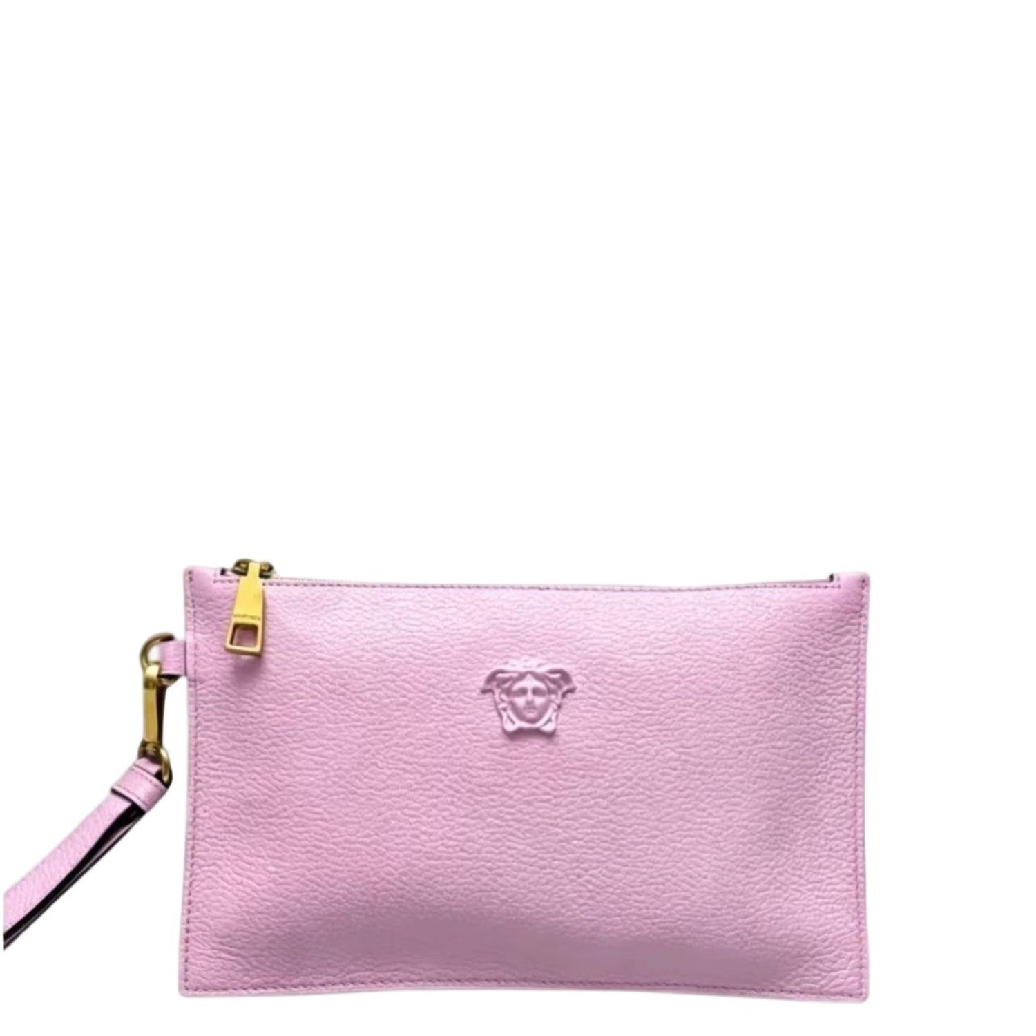 Versace Calfskin Medusa Zip Wristlet Medium