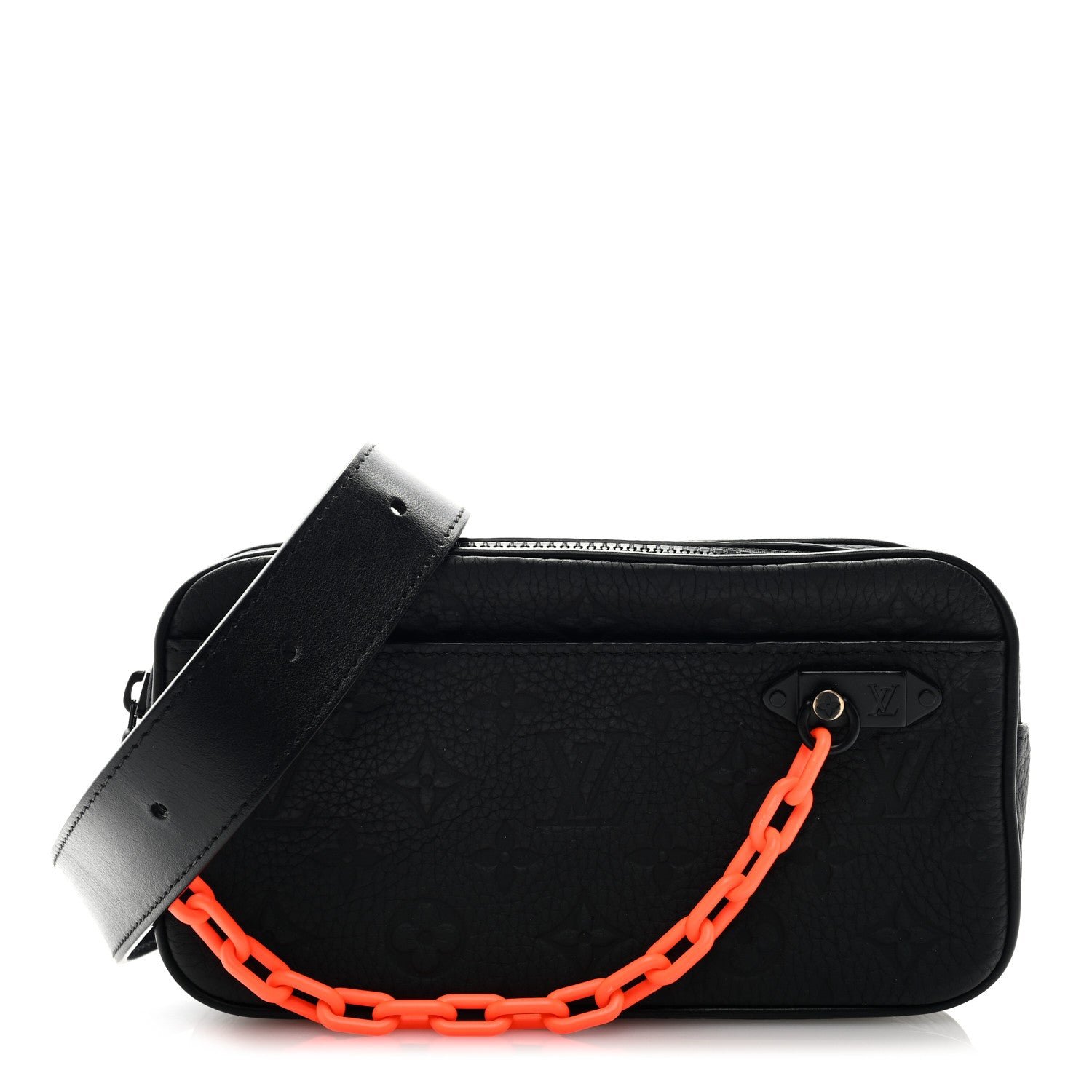 Louis Vuitton Taurillon Monogram Uniformes Solar Ray Soft Pochette Volga Belt Bag Black