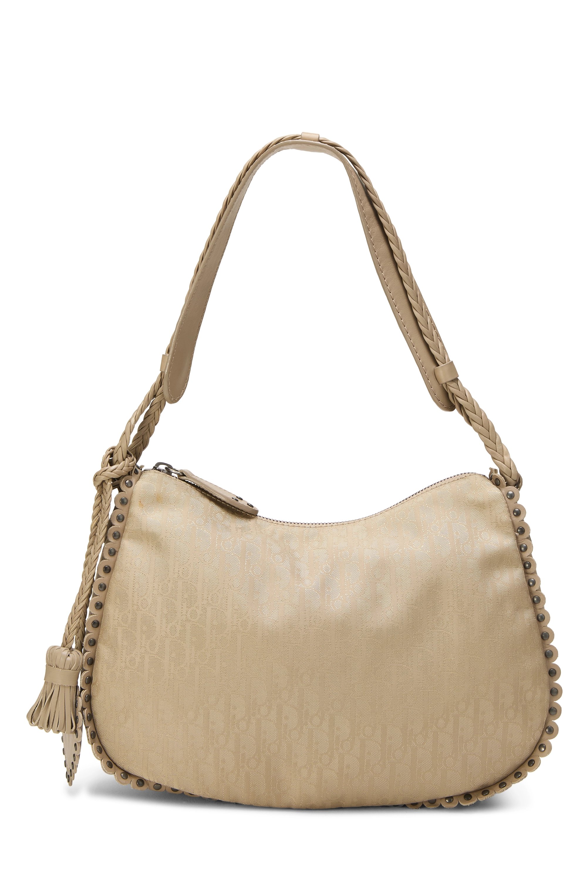 Beige Trotter Nylon Hobo