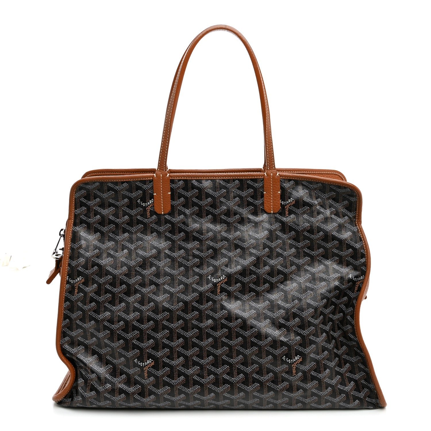 Goyard Goyard Goyardine Sac Hardy Pet Carrier PM Black Gold