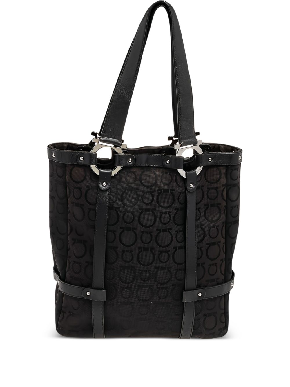 logo-patterned tote bag