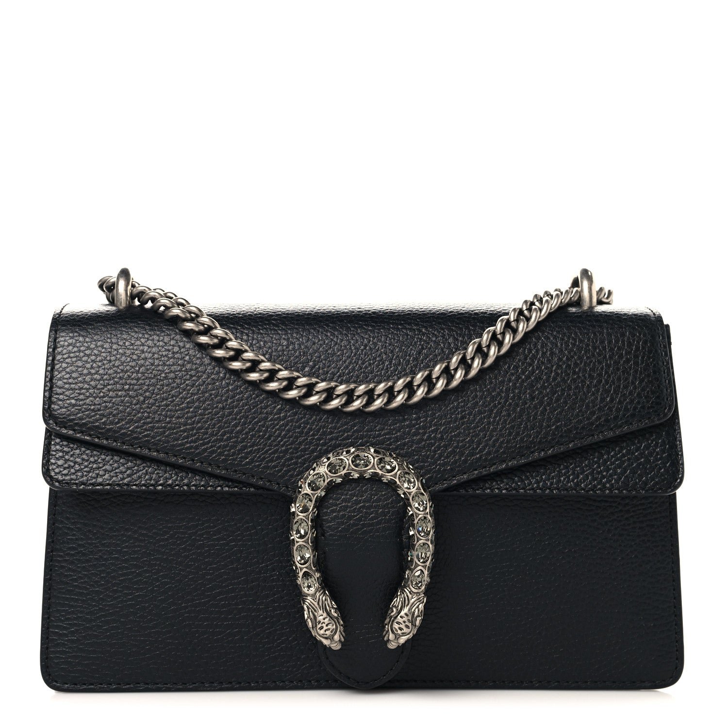 Gucci Pebbled Calfskin Small Dionysus Shoulder Bag Black