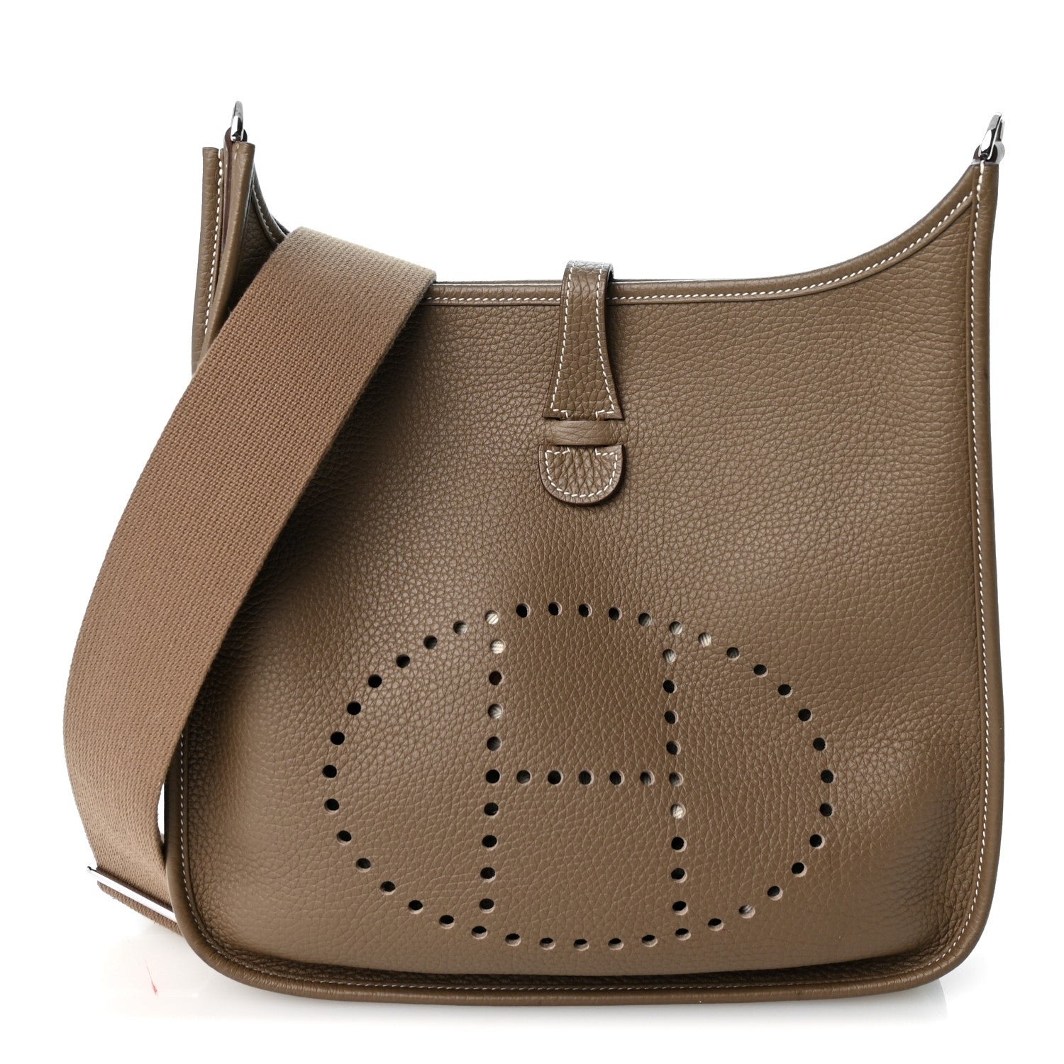 Hermes Taurillon Clemence Evelyne III PM Etoupe