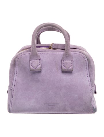 Suede Top Handle Bag