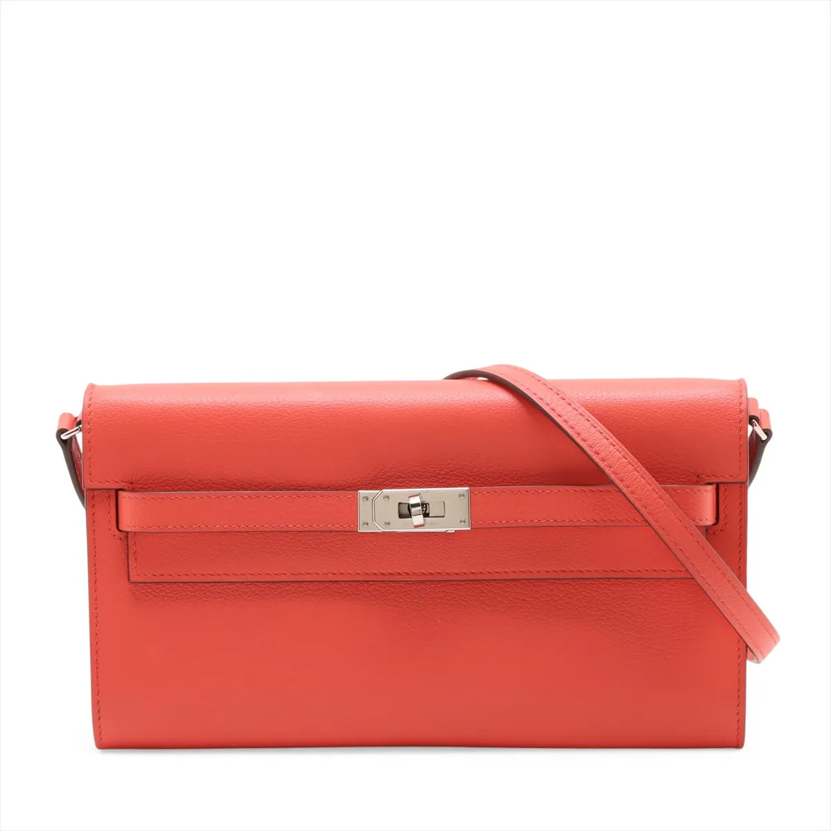 Hermès Kelly Wallet Togo Evercolor Rose jaipur Silver Metal Fittings