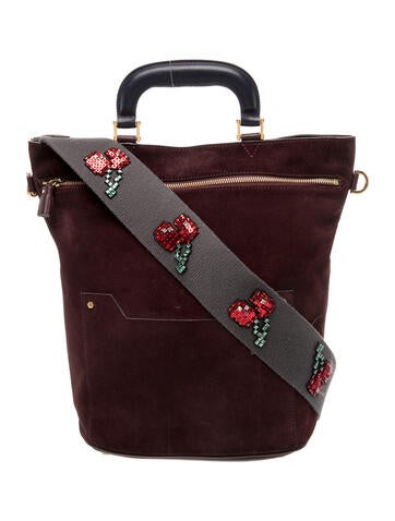 Suede Top Handle Bag