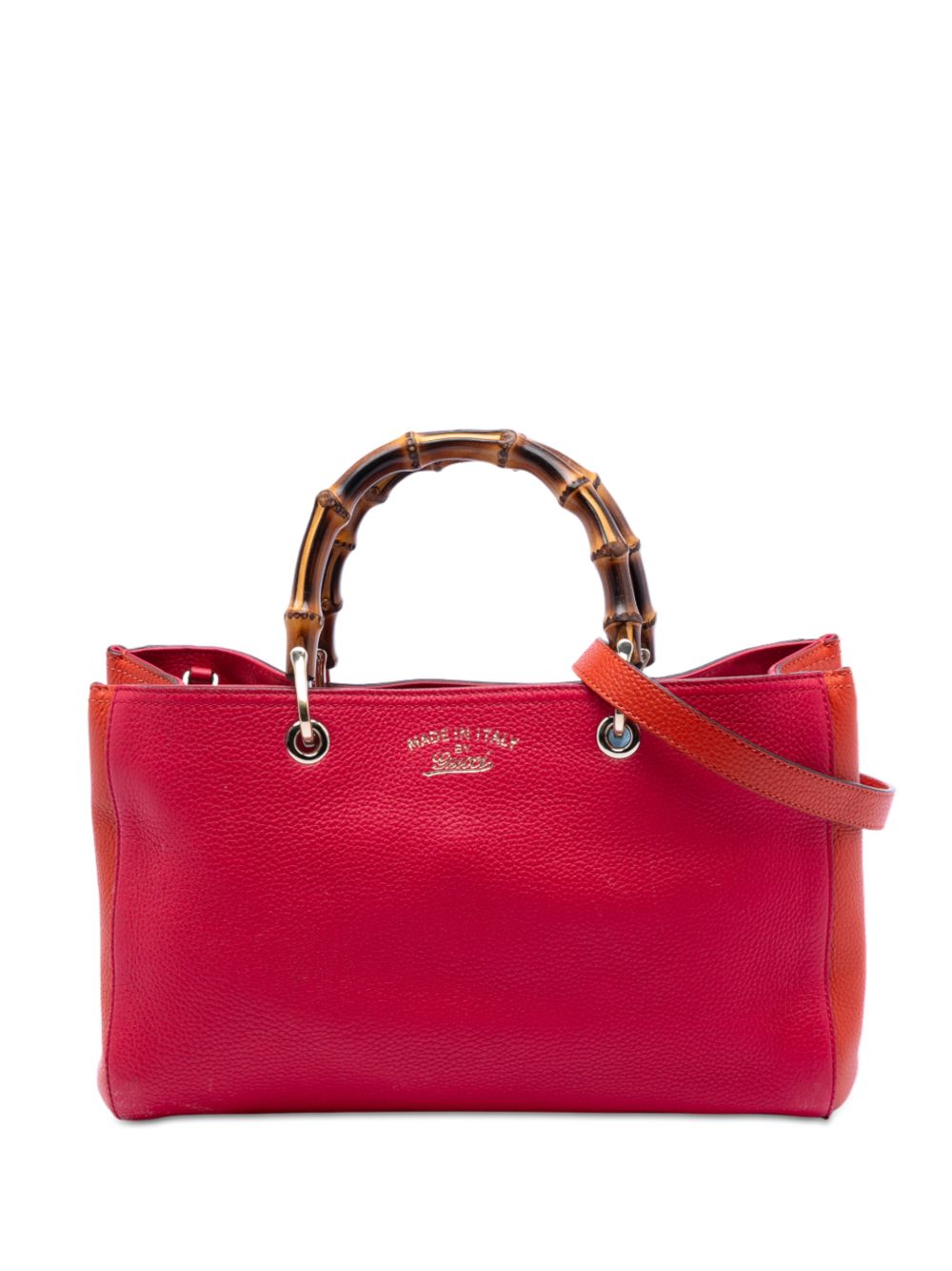 2016-2026 Medium Calfskin Bamboo Shopper satchel