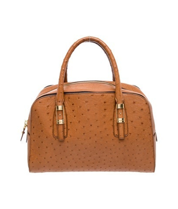 Salvatore Ferragamo Ferragamo Ostrich Top Handle Bag