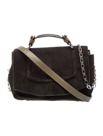 Maje Suede Top Handle Bag