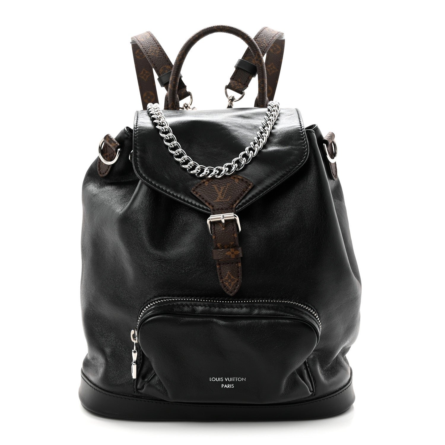 Louis Vuitton Lambskin Monogram Montsouris Vibe PM Black